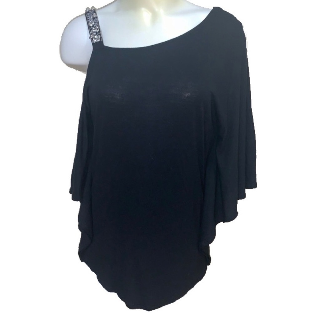 🔥 INC cold shoulder embellished strap top